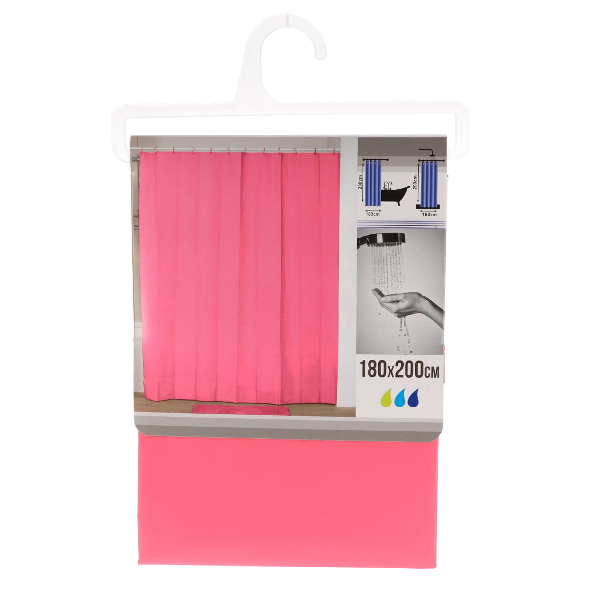 Perdea Duș PEVA 180x200 Cm - Fucsia