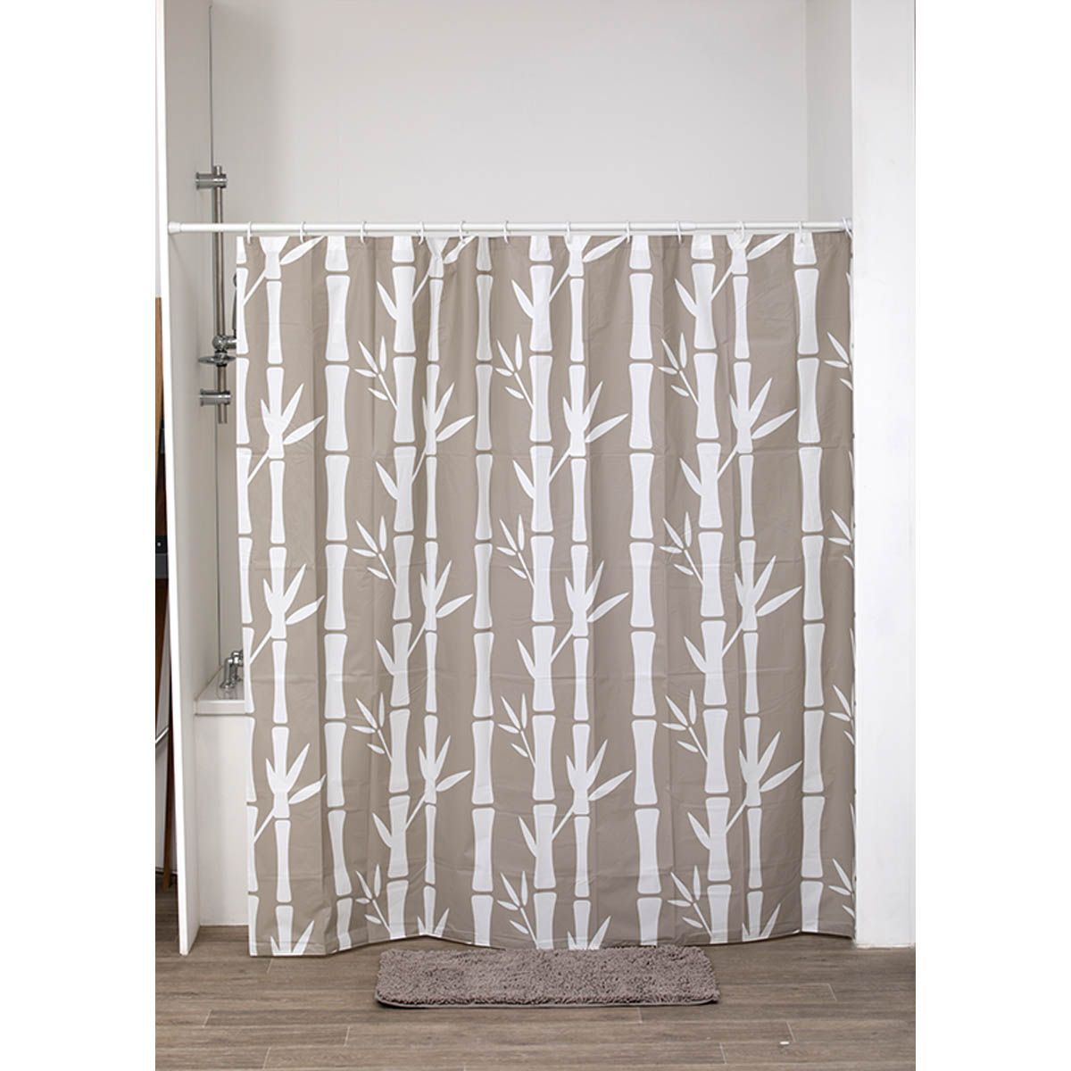 Perdea Duș PEVA 180x180 Cm + 12 Inele Albe Perdea - Bahia