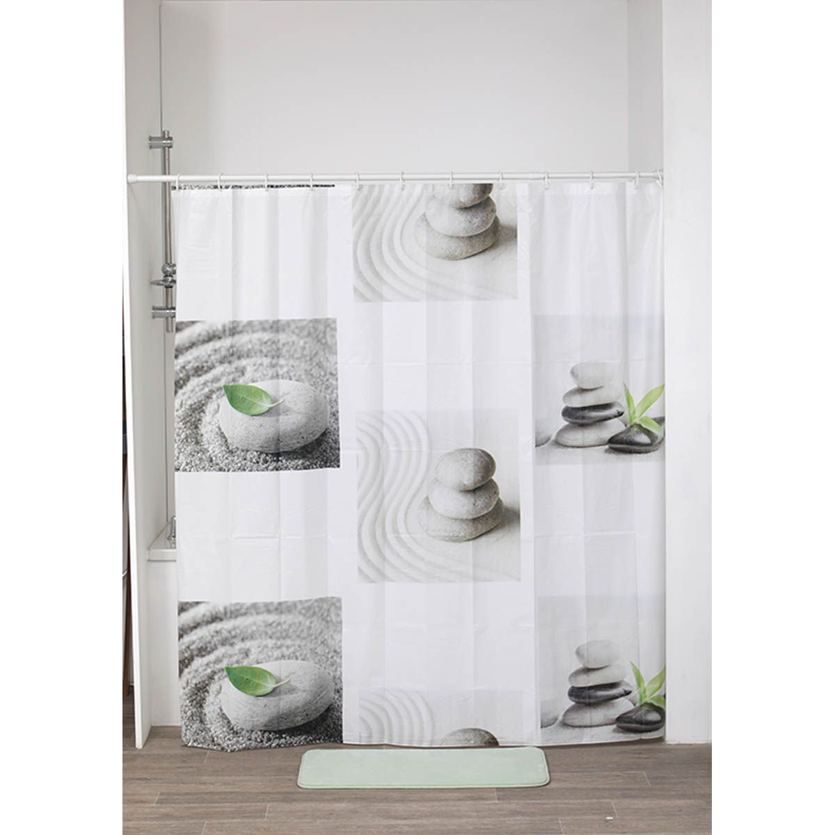 Perdea Duș PEVA 180x180 Cm + 12 Inele Albe Perdea - Dune