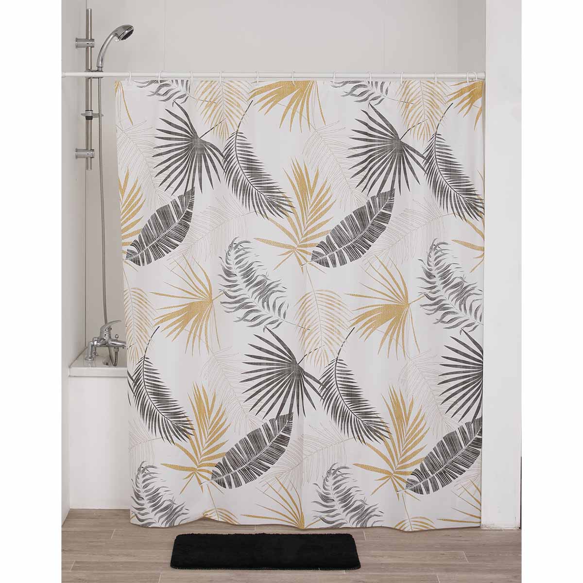 Perdea Duș PEVA 180x180 Cm + 12 Inele Albe Perdea - Exochic