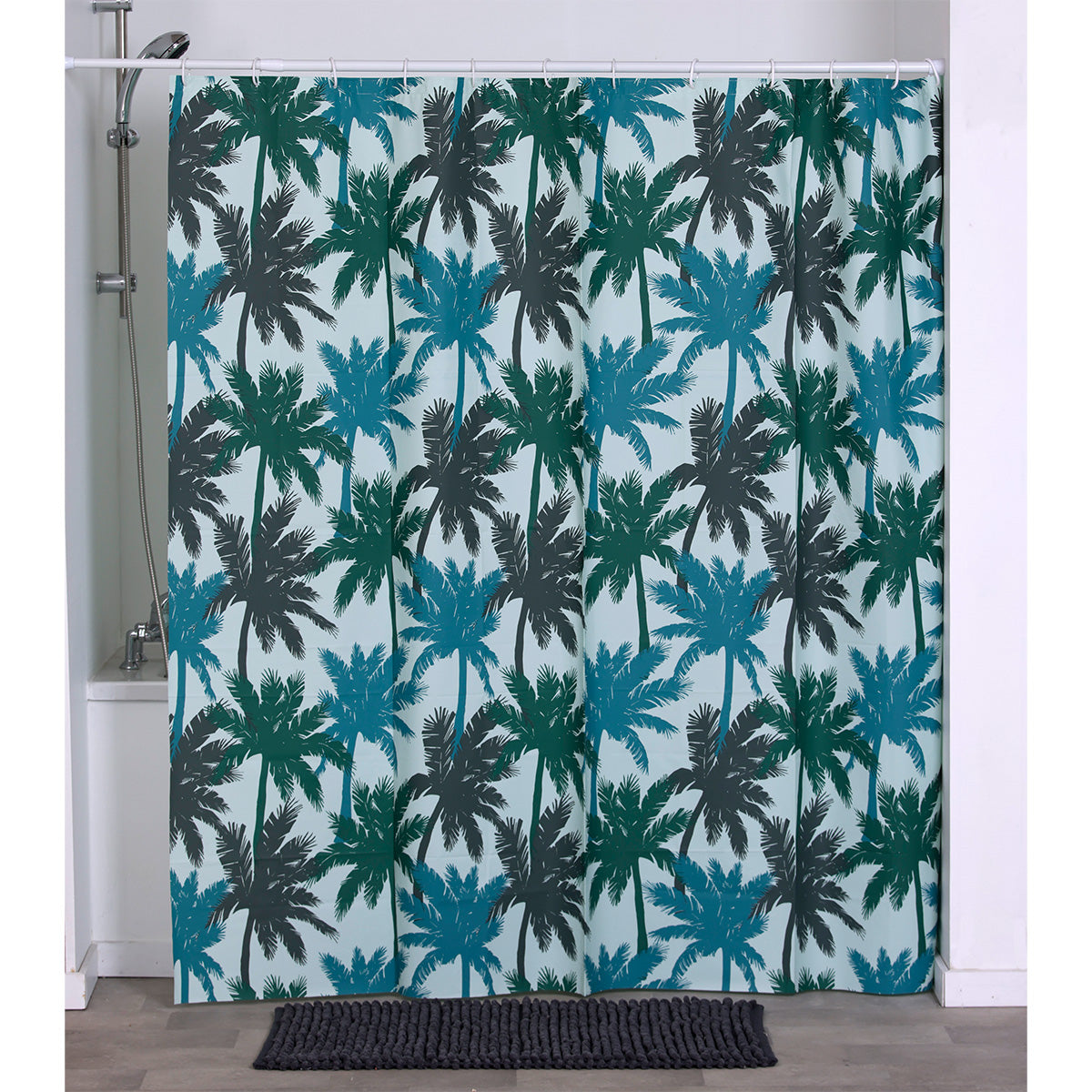 Perdea Duș PEVA 180x180 Cm + 12 Inele Albe Perdea - Moana
