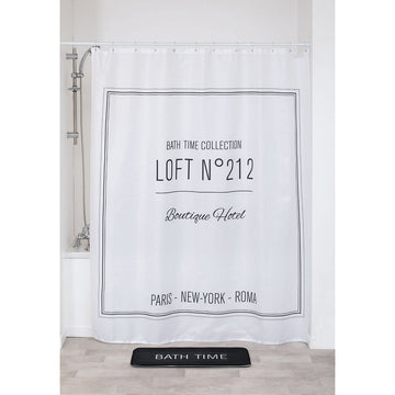 Perdea Duș Poliester 180X200 Cm Alb - White Neo Retro