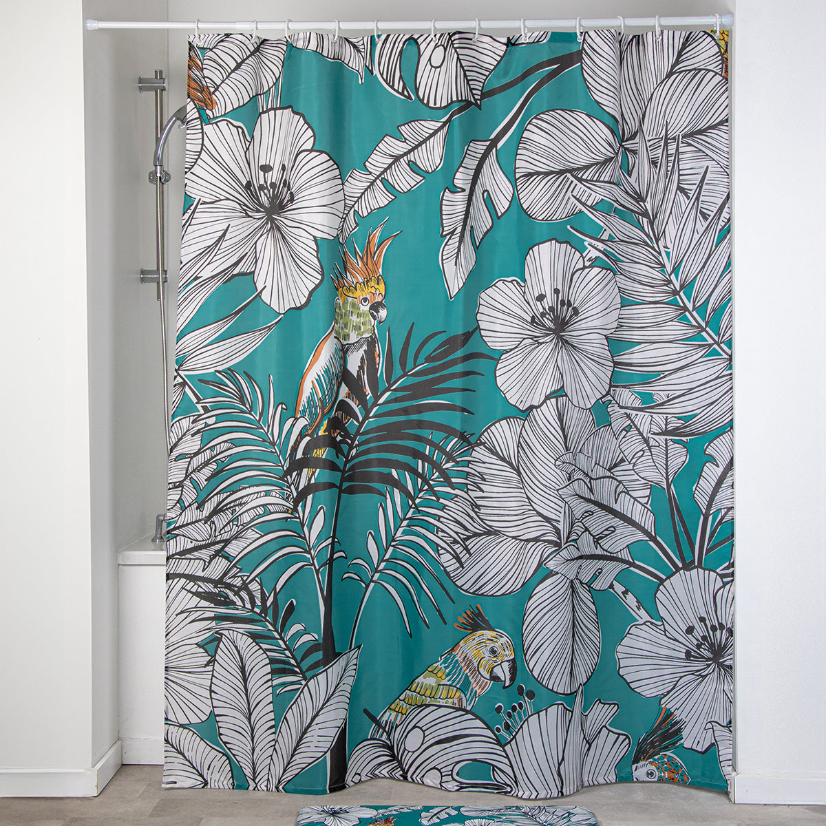 Perdea Duș Poliester 180X200 Cm - Blue Jungle Fever