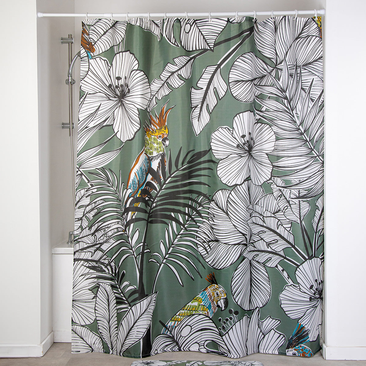 Perdea Duș Poliester 180X200 Cm - Khaki Jungle Fever