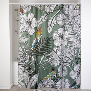Perdea Duș Poliester 180X200 Cm - Khaki Jungle Fever