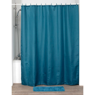 Perdea Duș Poliester 180x200 Cm + 12 Inele PP Perdea - Albastru Tahitian