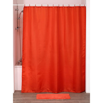 Perdea Duș Poliester 180x200 Cm + 12 Inele PP Perdea - Portocaliu