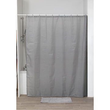 Perdea Duș Poliester 180x200 Cm + 12 Inele PP Perdea - Gri