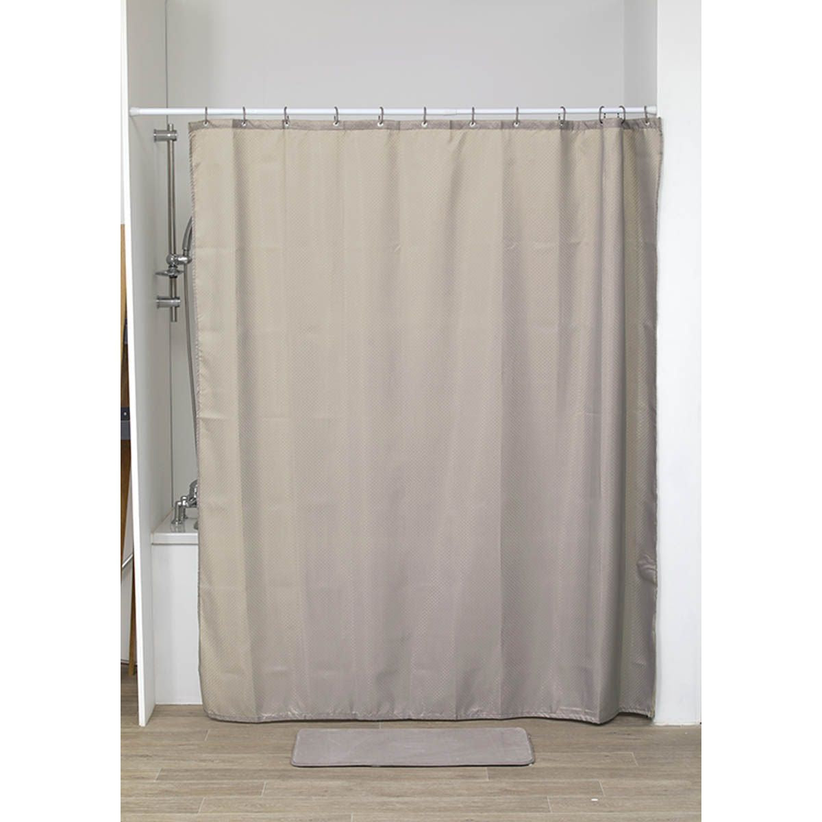 Perdea Duș Poliester Design Diamant 180x200 Cm - Taupe