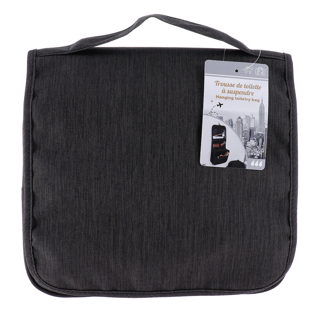 Geantă pentru Agățat cu Clapetă și Închidere cu Velcro Imprimat - Heather Black