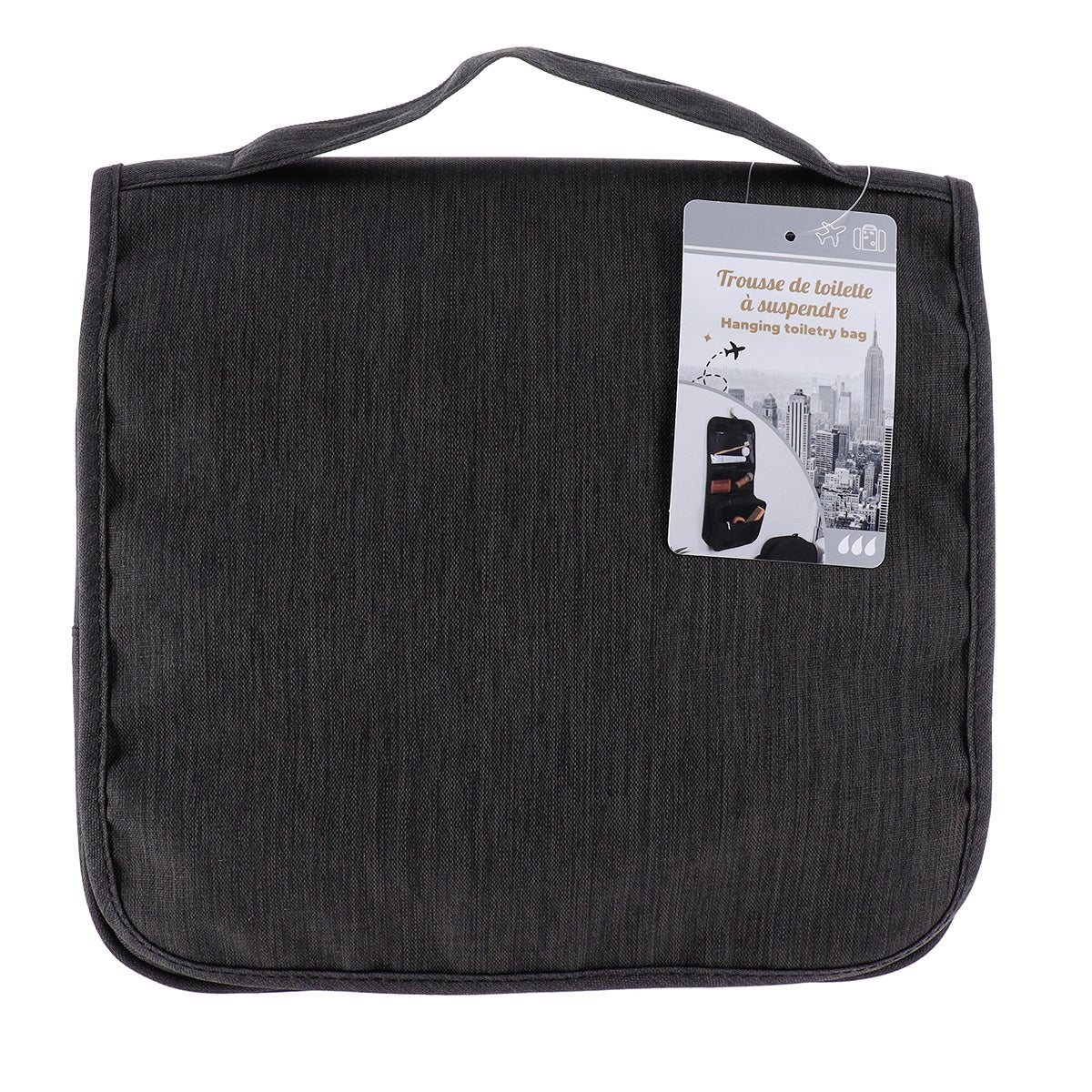Geantă pentru Agățat cu Clapetă și Închidere cu Velcro Imprimat - Heather Black