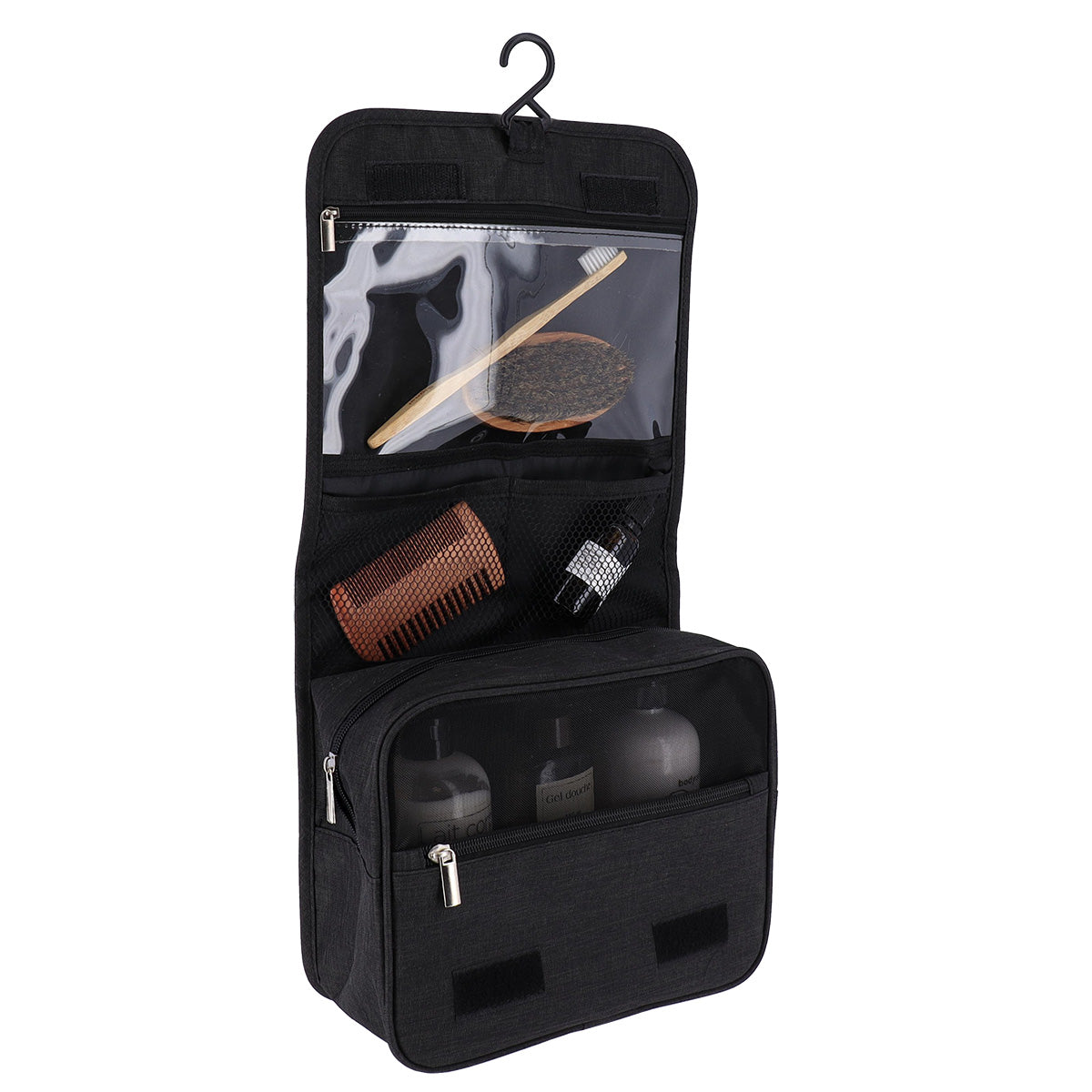 Geantă pentru Agățat cu Clapetă și Închidere cu Velcro Imprimat - Heather Black