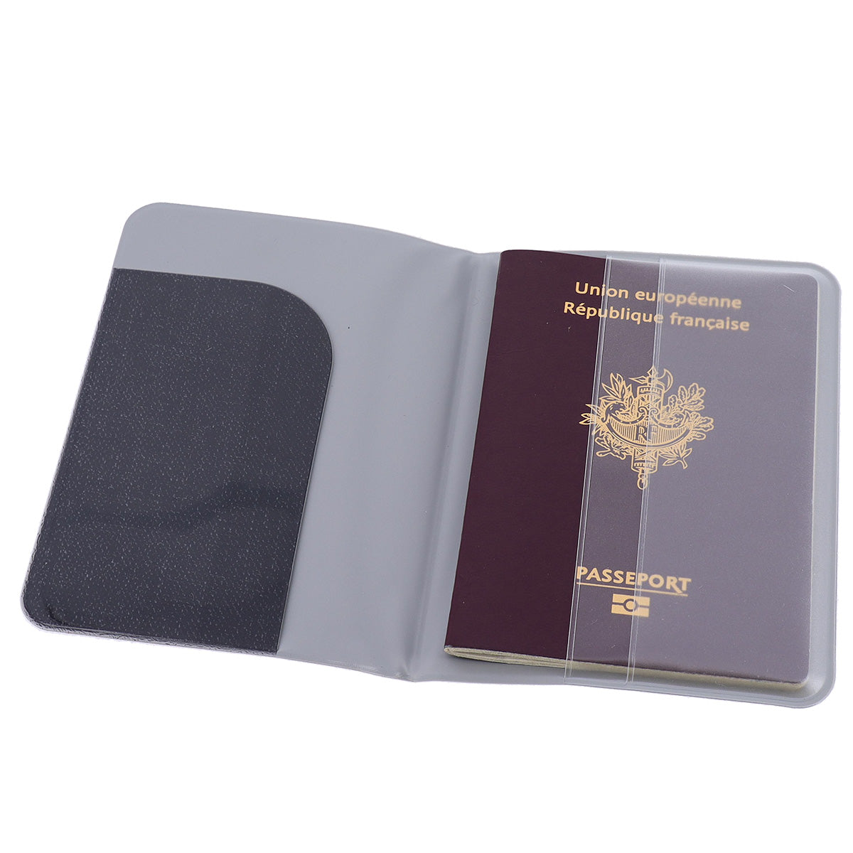 Husă de Pașaport Imprimată din PVC - Heather Black