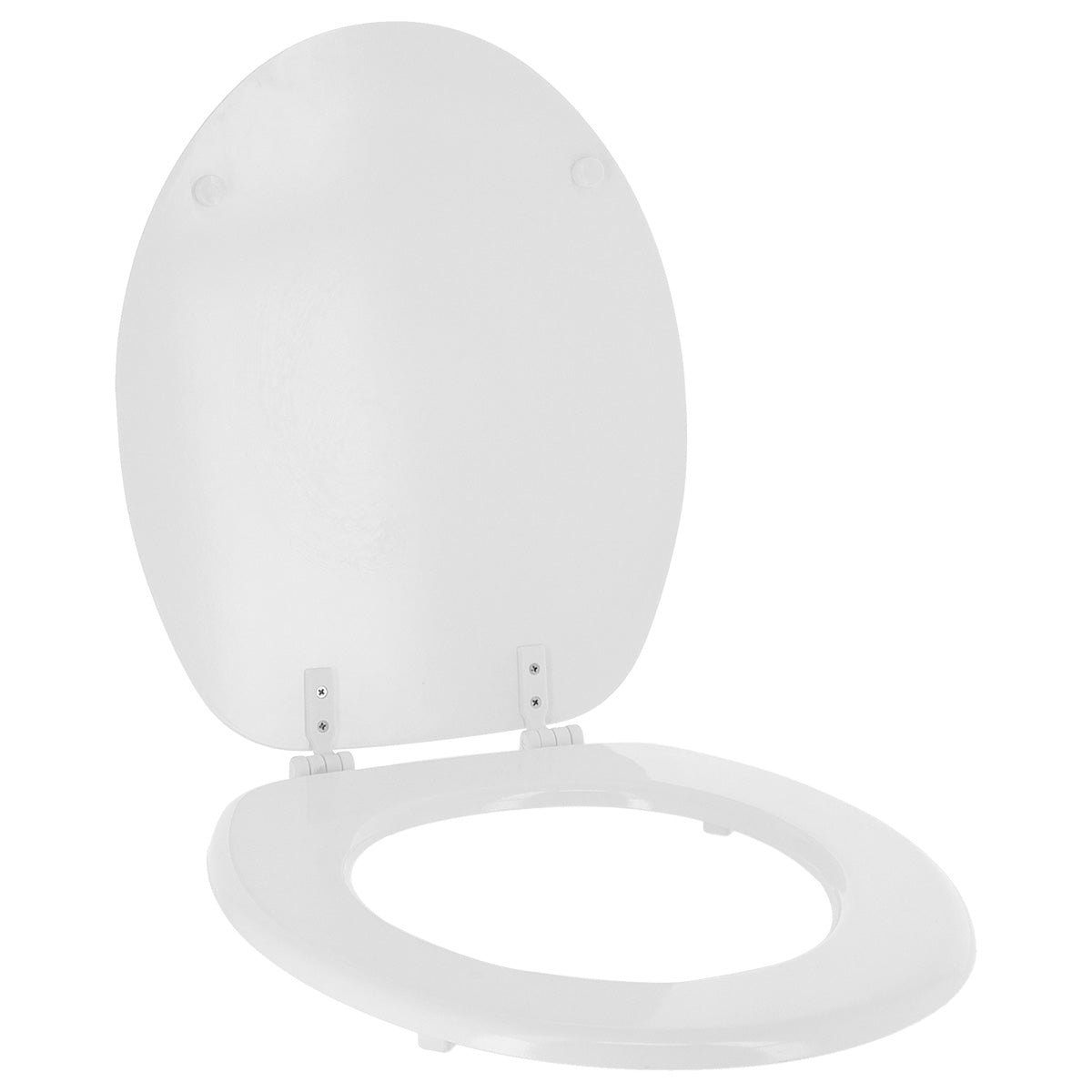 Capac de Toaletă cu Balamale din Plastic - Alb