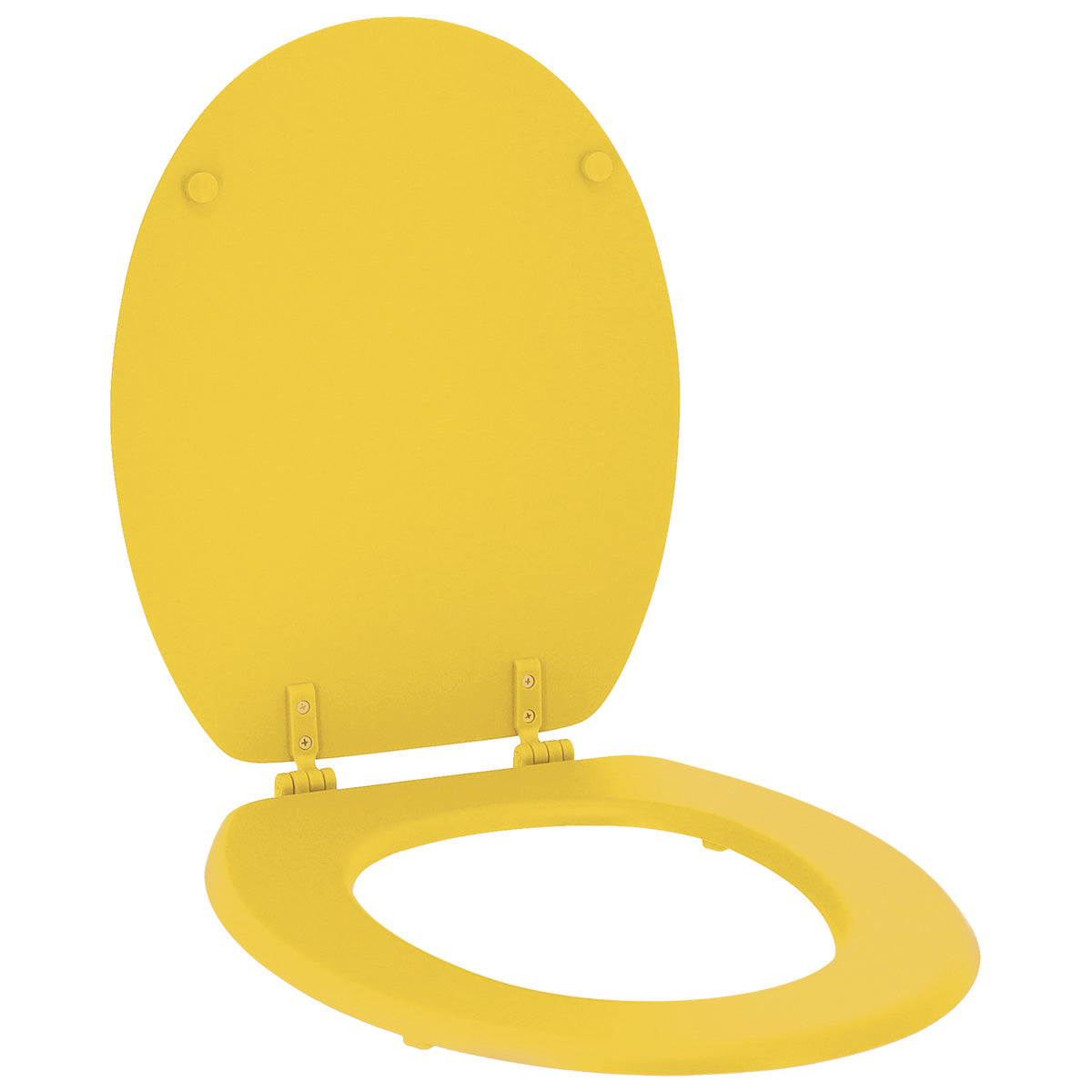 Capac de Toaletă cu Balamale din Plastic - Galben