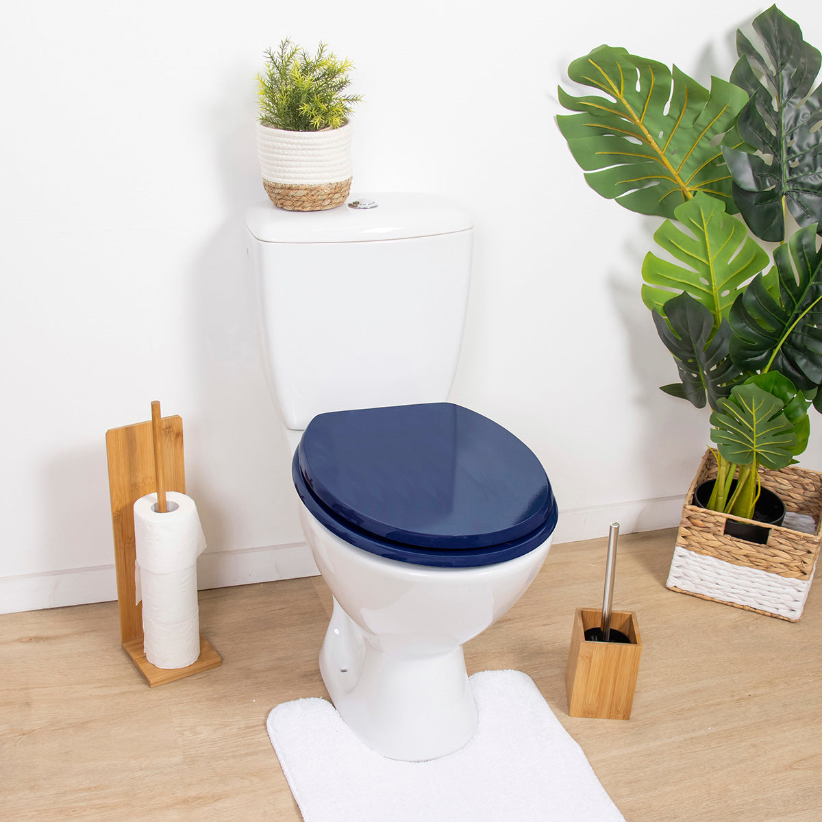 Capac toaletă MDF 18'' cu balamale plastic - Navy Blue