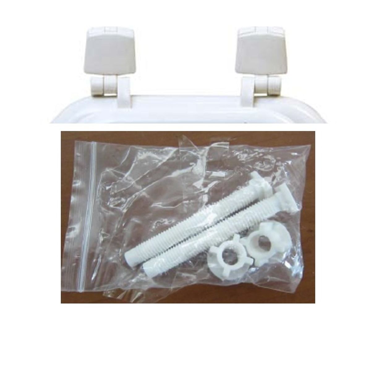 Capac de Toaletă cu Balamale din Plastic 17 Inches - Alb