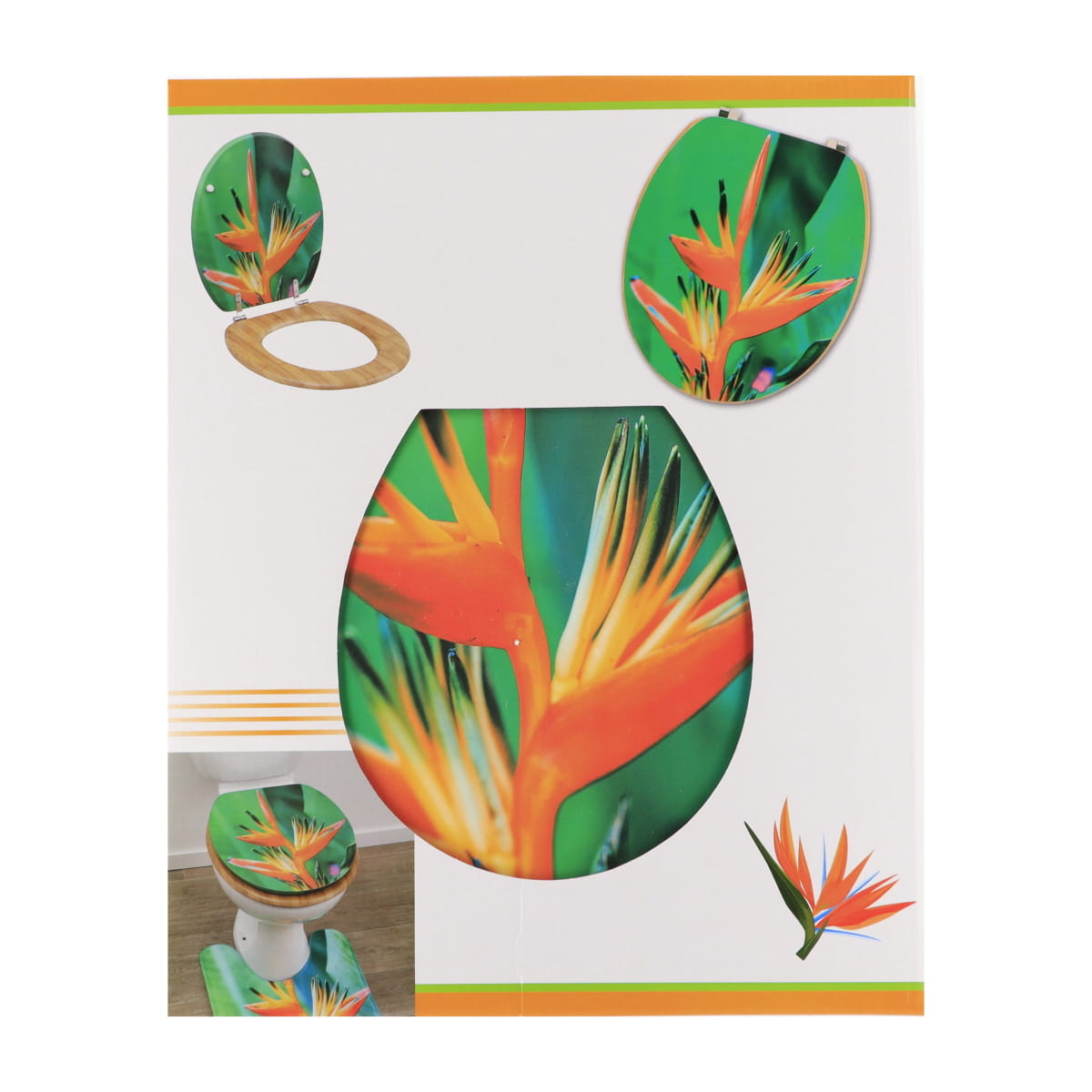 Capac De Toaletă MDF 18 Inch Cu Balamale Din Oțel Inoxidabil - Island Spirit