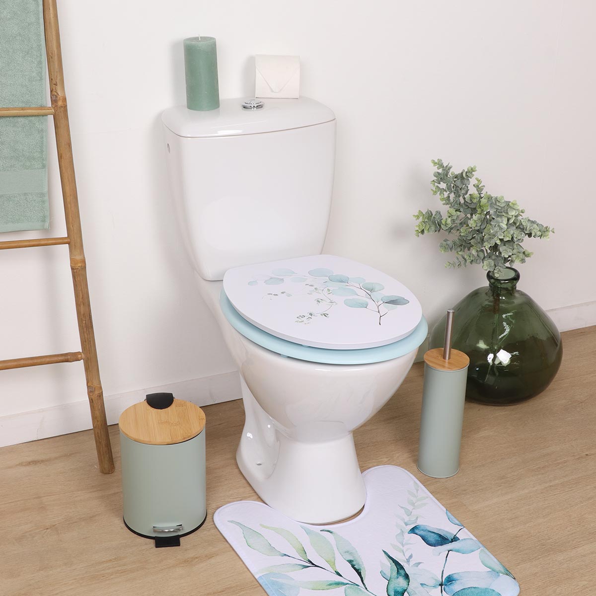 Capac De Toaletă MDF 18 Inch Cu Balamale Din Oțel Inoxidabil - Aquarelle