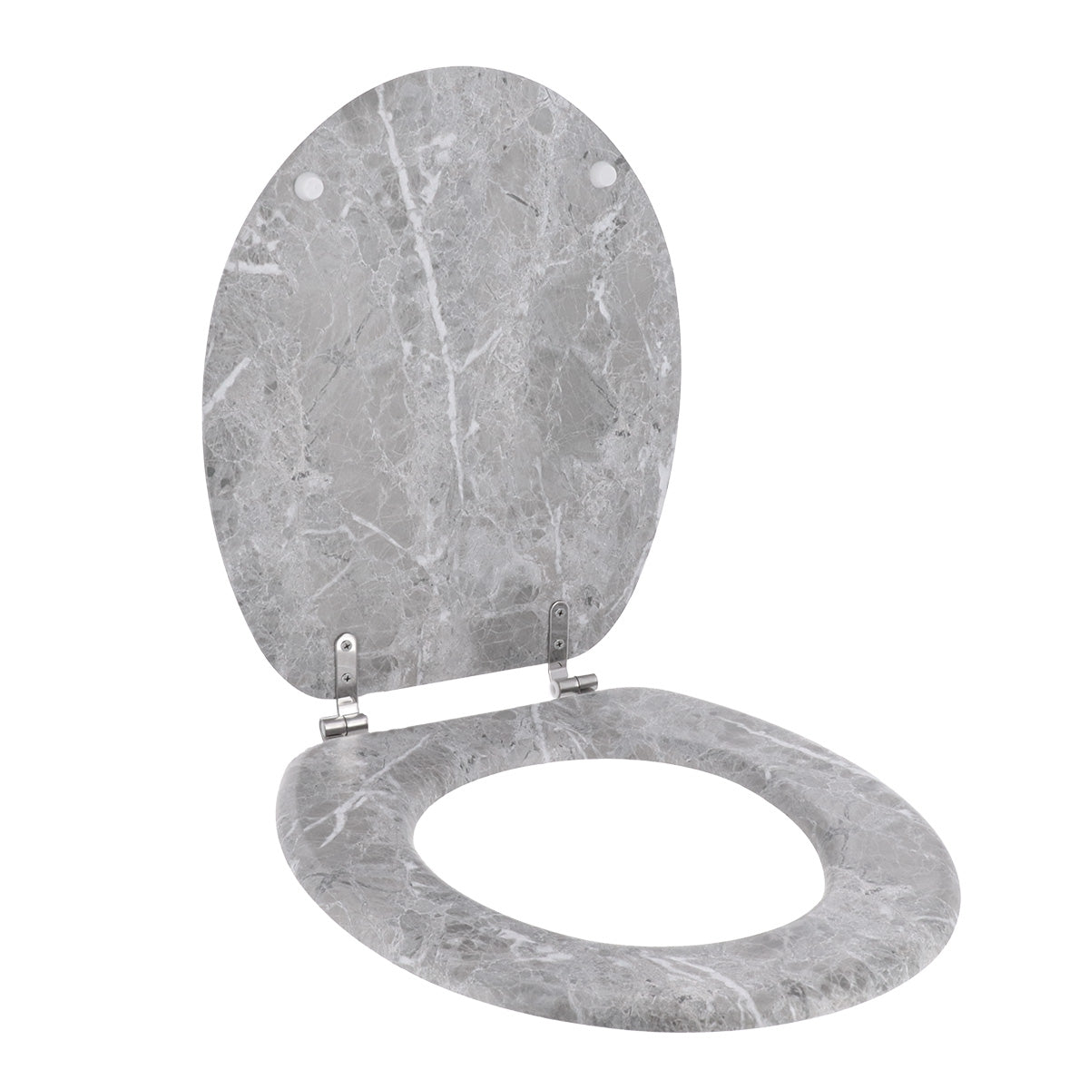 Capac de Toaletă cu Balamale din Oțel Inoxidabil - Marble Effect