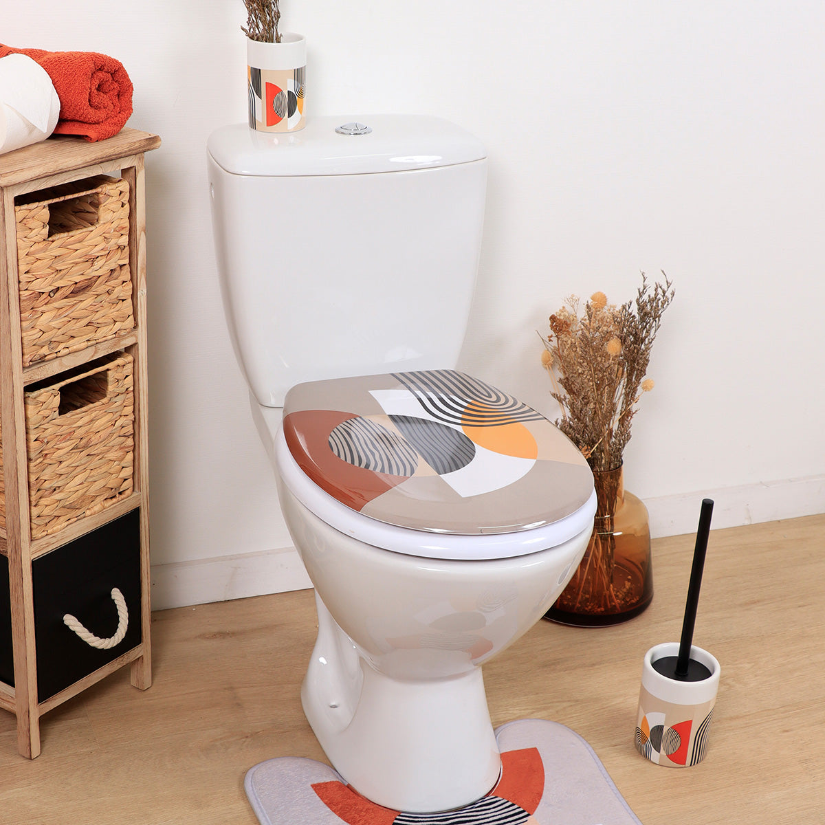 Capac de Toaletă 18 Inch Trendy cu Balamale din Plastic