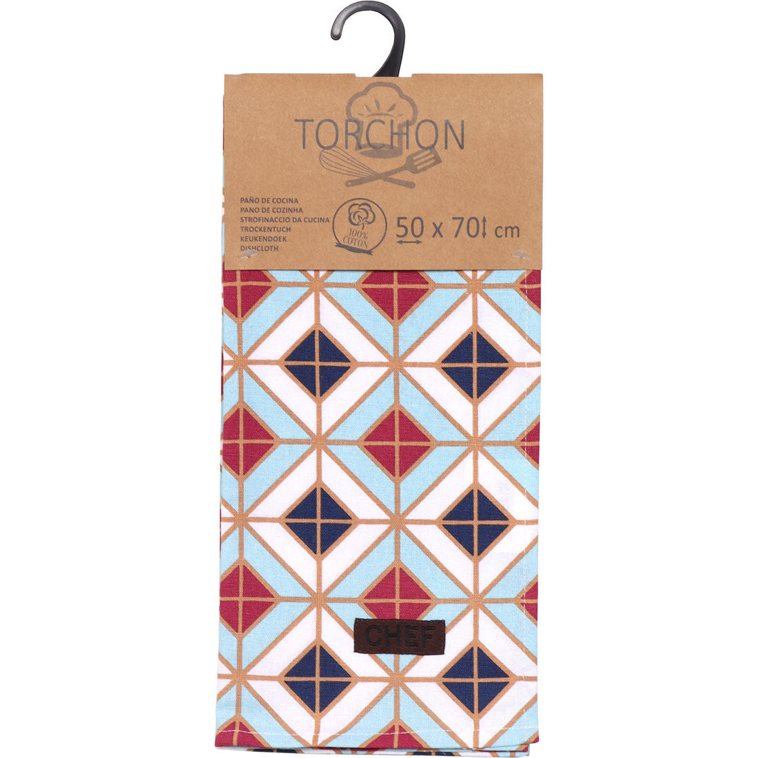 Prosop bucătărie chef geometric 50x70cm bumbac - Raspberry