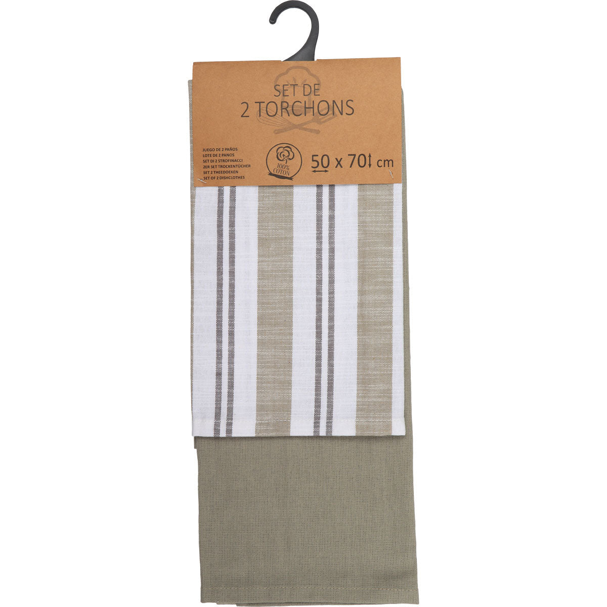 Set 2 prosoape bucătărie Lewis 50x70cm bumbac - Verde