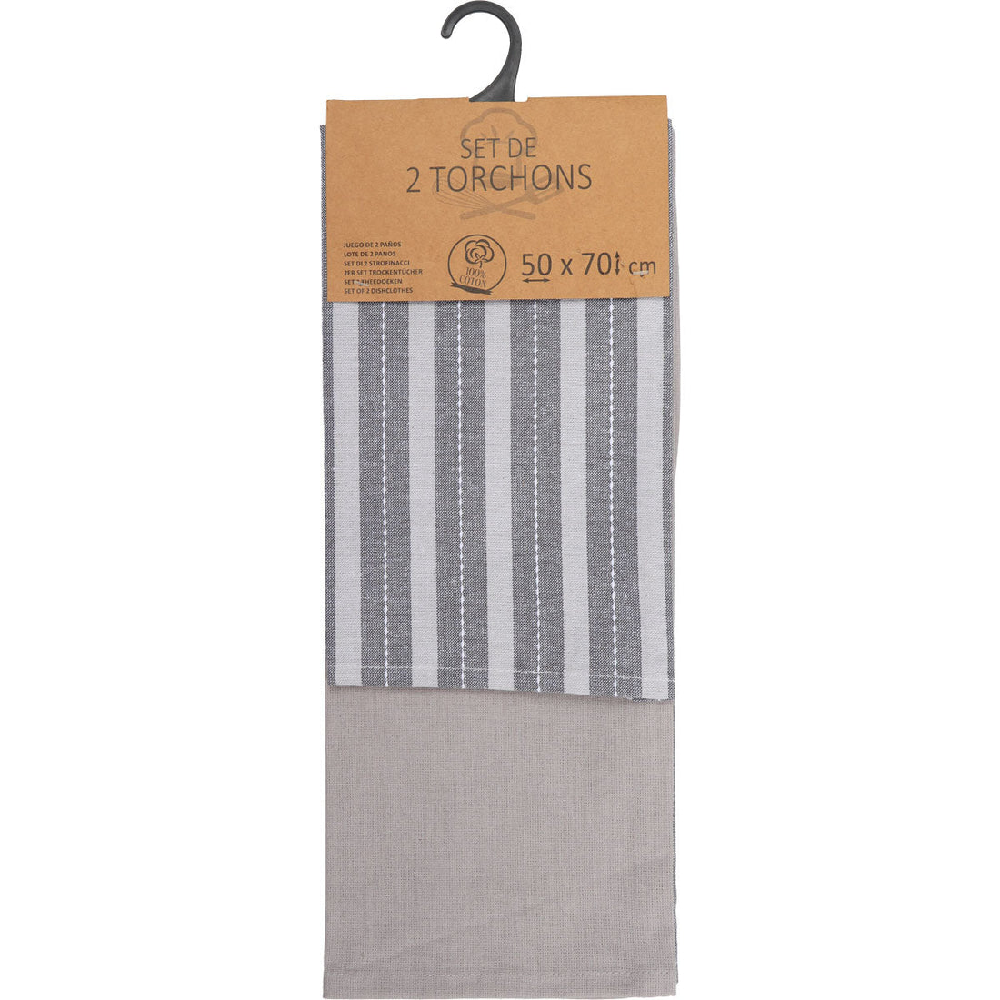 Set 2 prosoape bucătărie Charlize 50x70cm bumbac - Gri