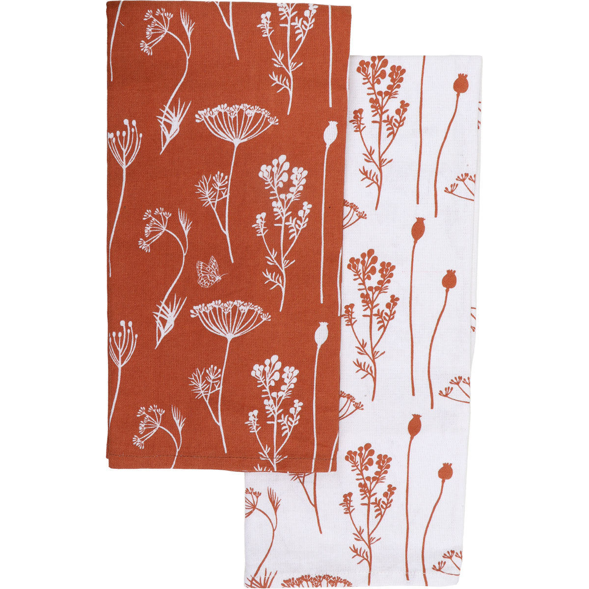 Set 2 prosoape bucătărie Capucine 50x70cm bumbac - Orange