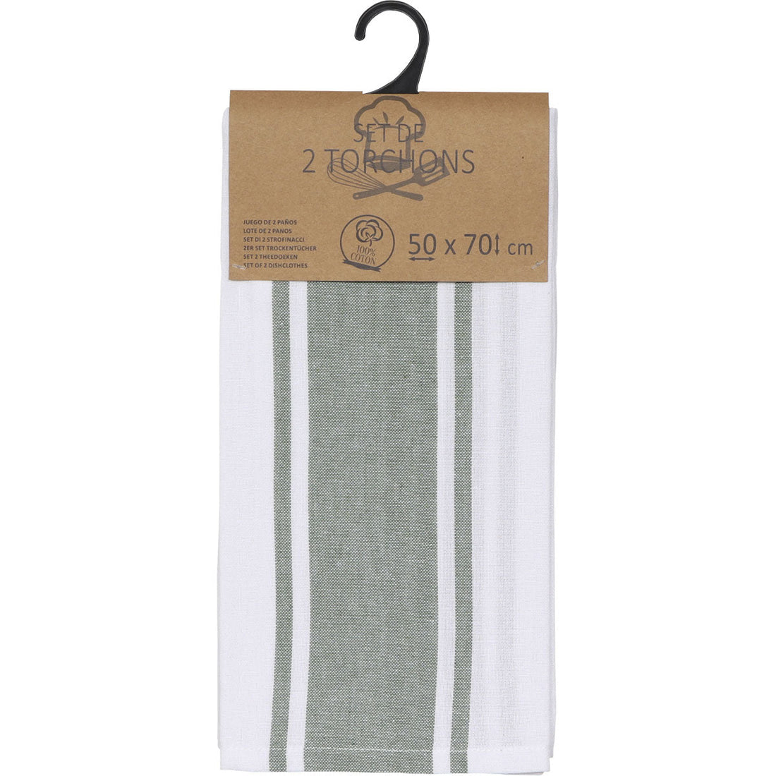 Set 2 prosoape bucătărie Lena 50x70cm bumbac/poliester - Verde