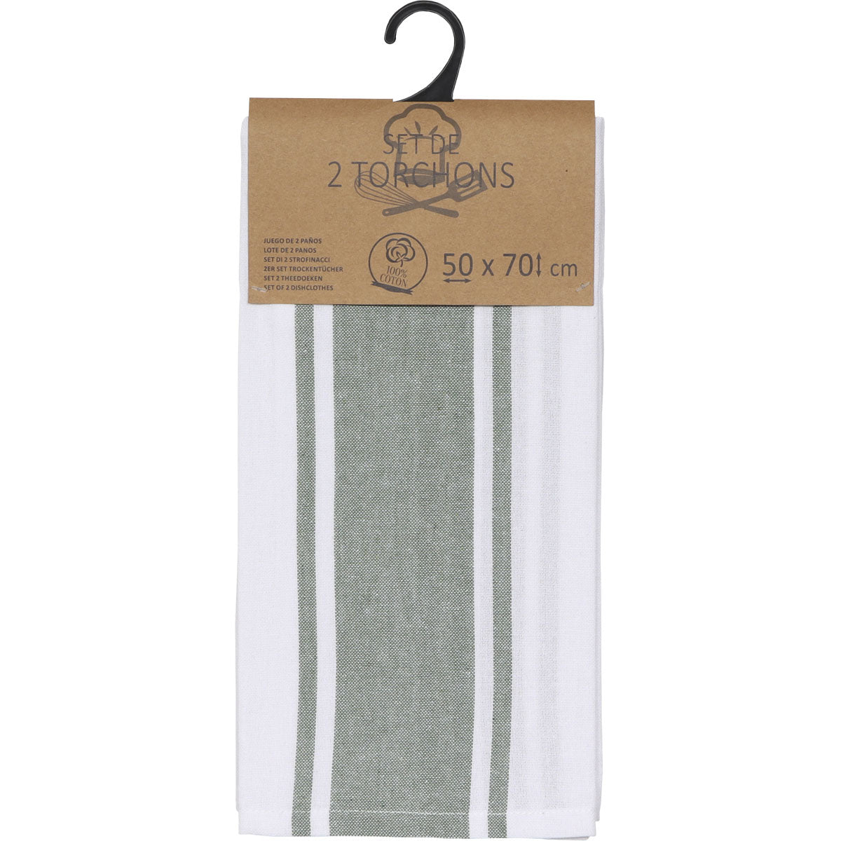Set 2 prosoape bucătărie Lena 50x70cm bumbac/poliester - Verde