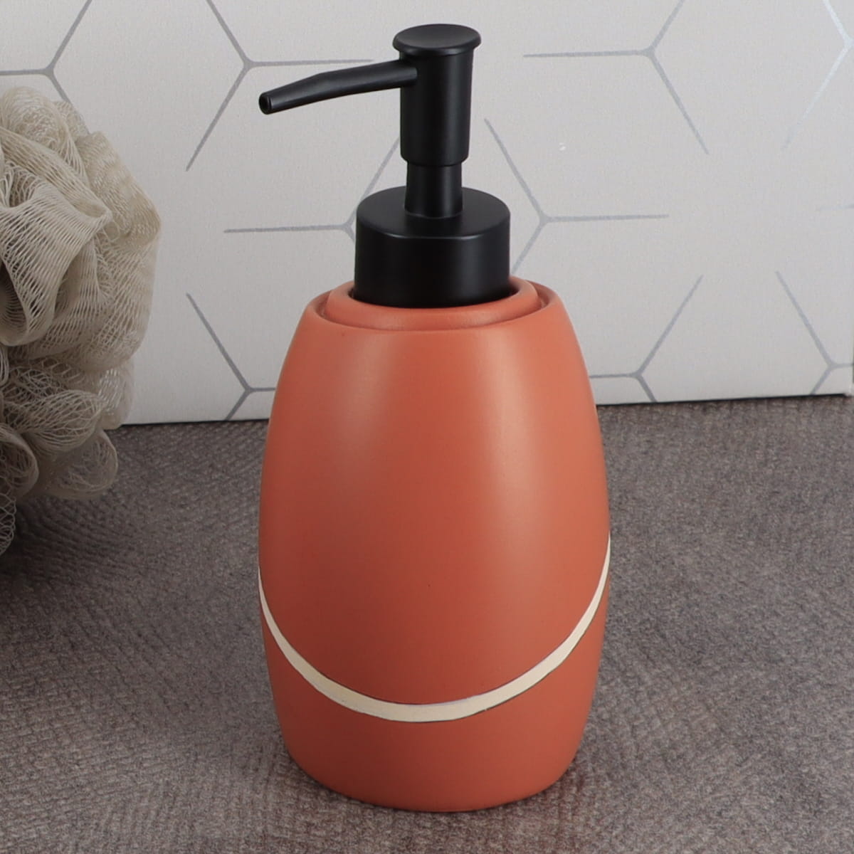 Dispenser pentru Săpun din Polirășină 240 ml - Terracotta