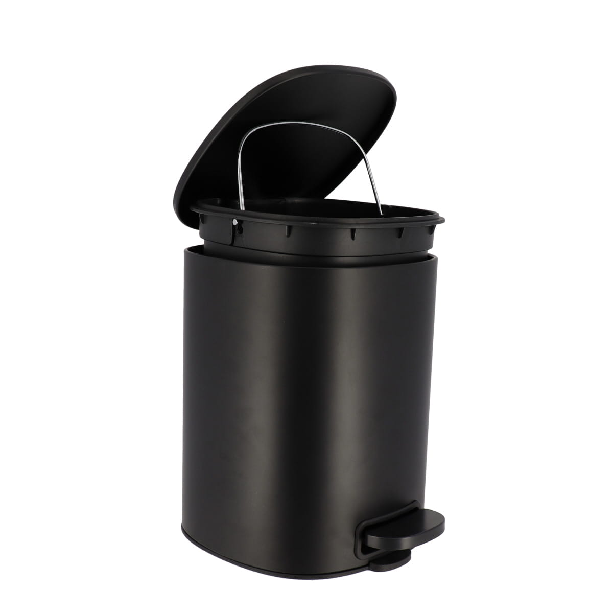 Coș De Gunoi Metalic Cu Închidere Lentă 5L - Negru