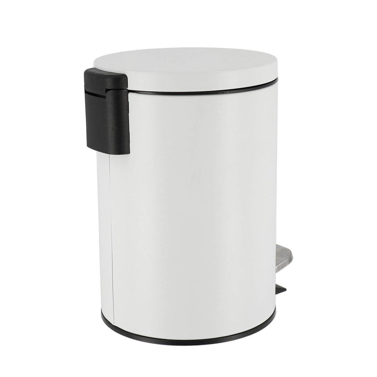 Coș De Gunoi Rotund Din Oțel Inoxidabil 3L - Alb