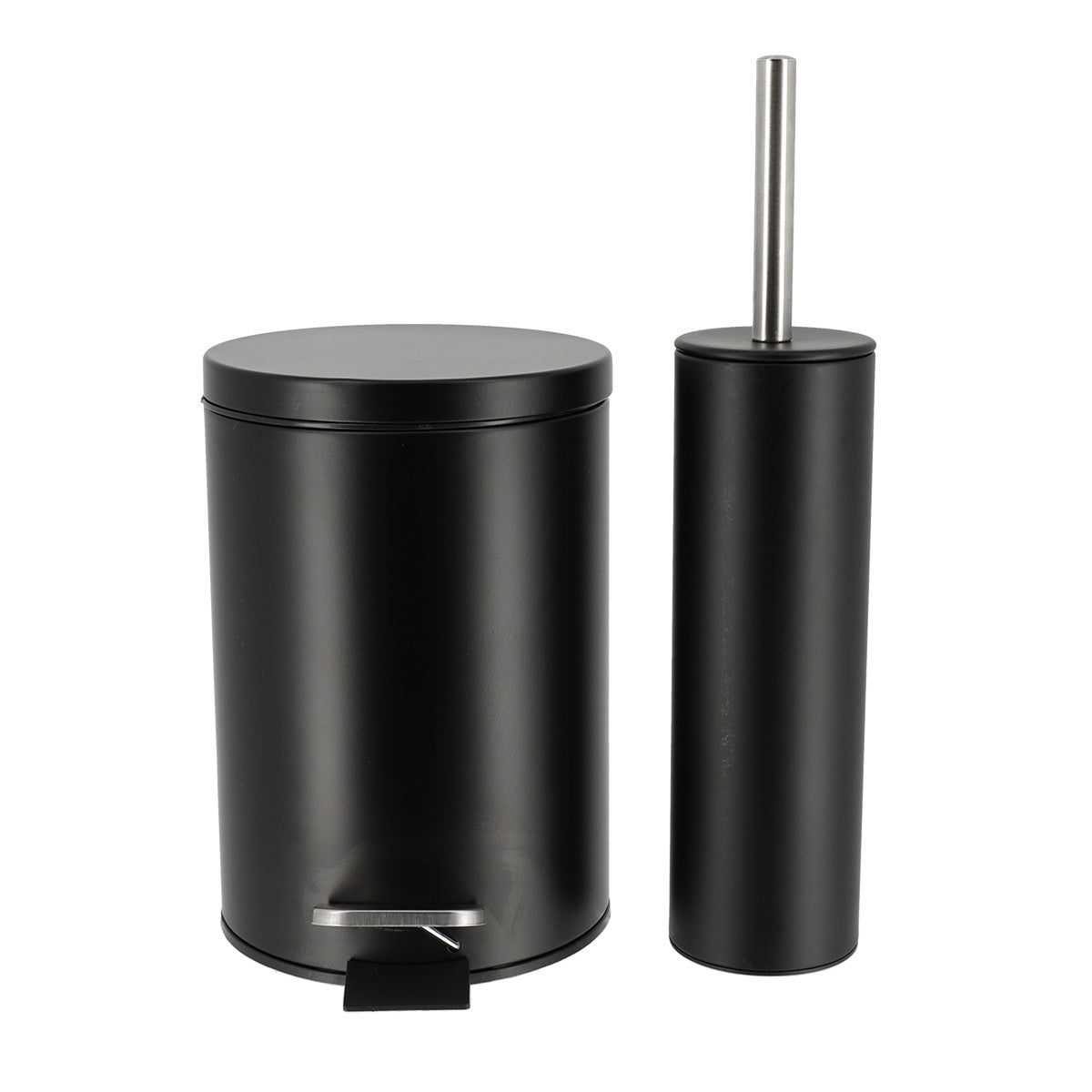 Coș De Gunoi Rotund Din Oțel Inoxidabil 3L - Negru