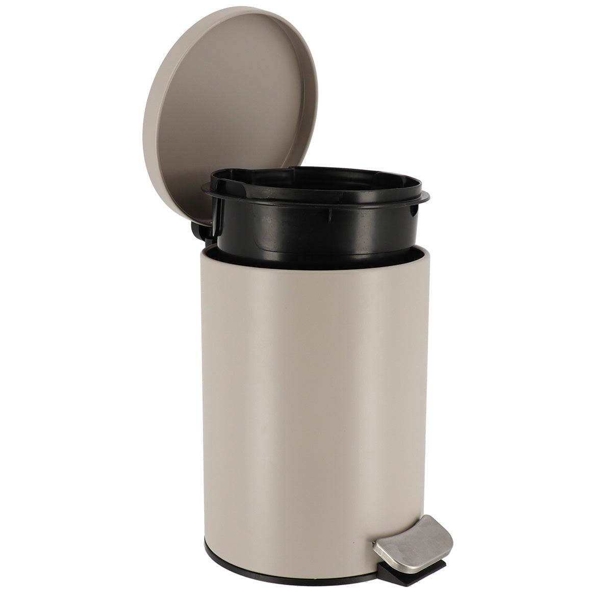 Coș De Gunoi Rotund Din Oțel Inoxidabil 3L - Taupe