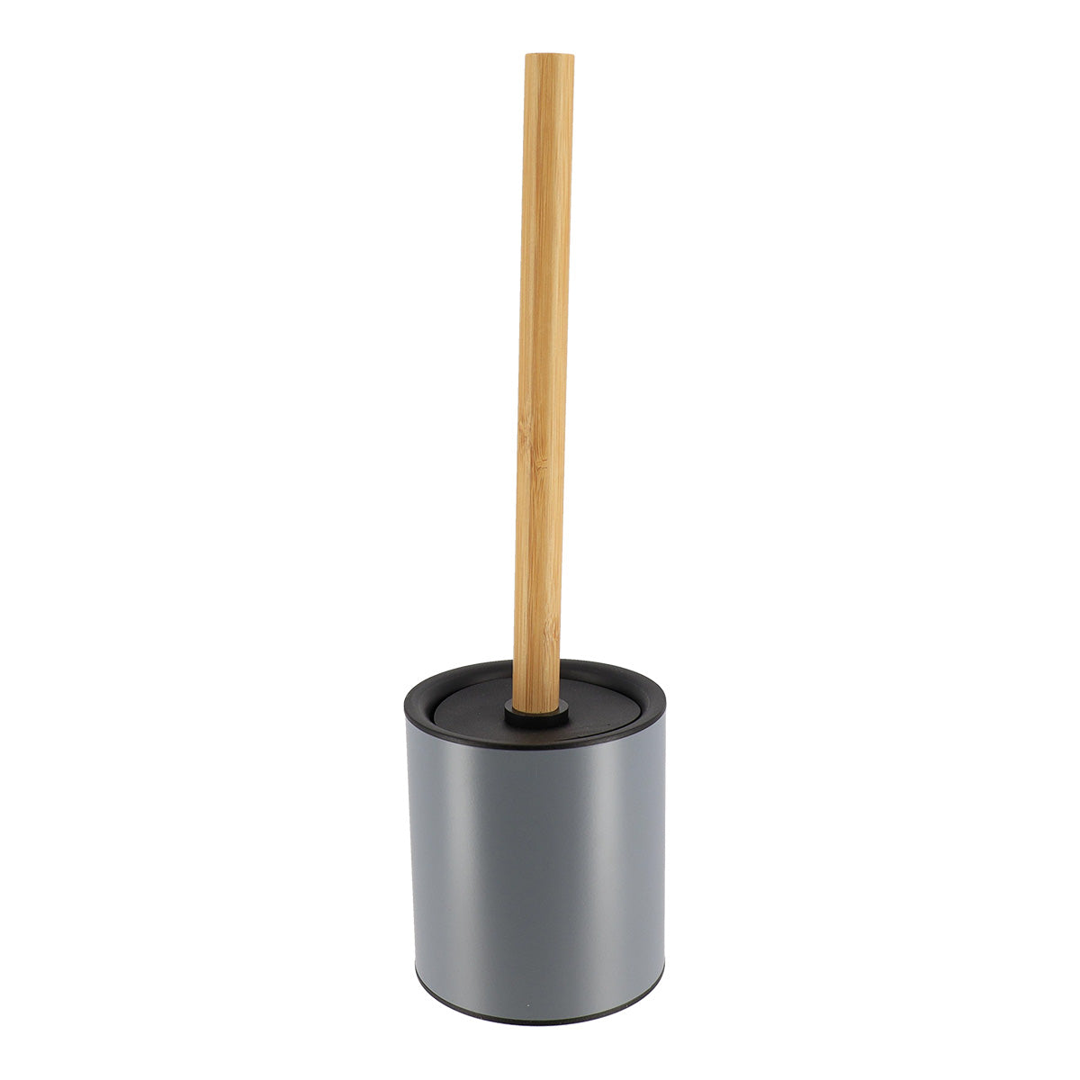 Perie De Toaletă Metalică Cu Tulpină Din Bambus - Gri/Bambus