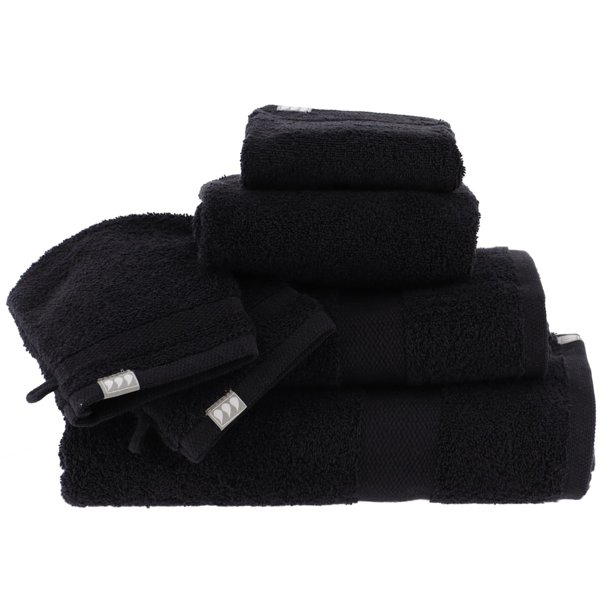 Set de 2 Mănuși 100% Bumbac 15x21 cm - Negru