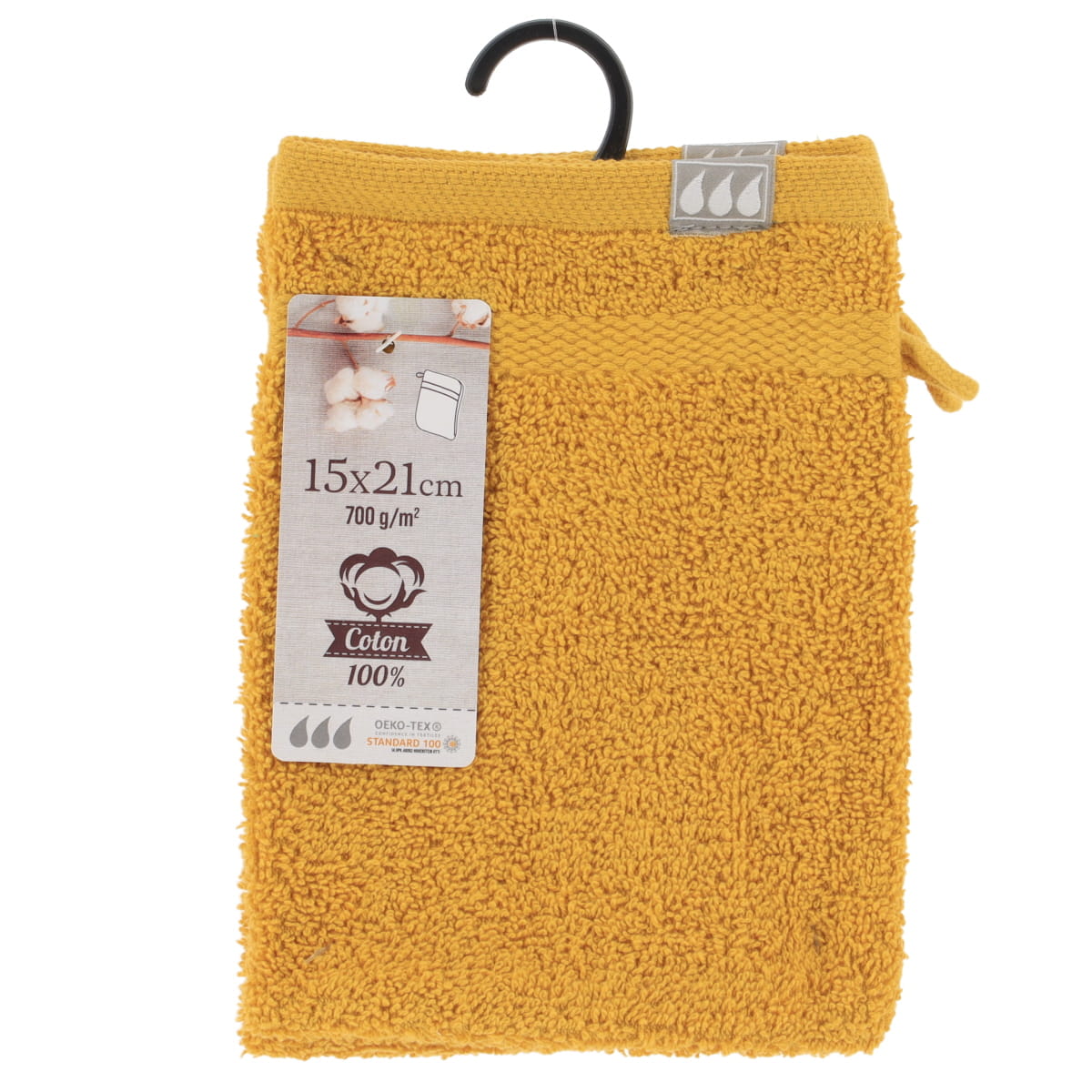 Set de 2 Mănuși 100% Bumbac 15x21 cm - Mustard