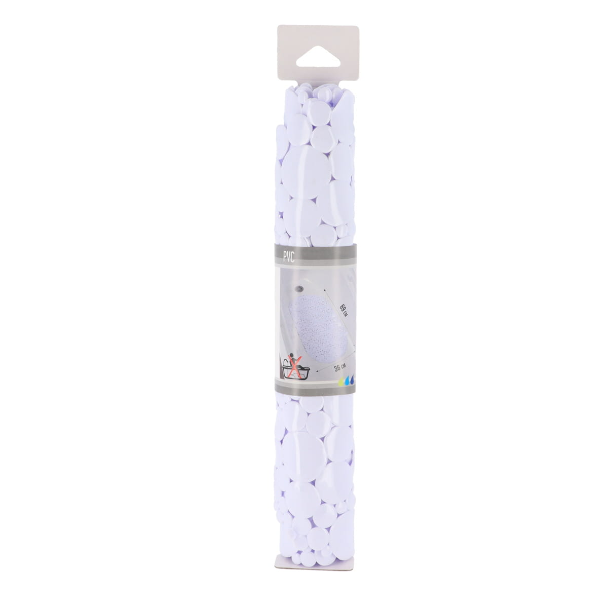 Covoraș de Baie din PVC 69x36 cm cu Bule - Alb
