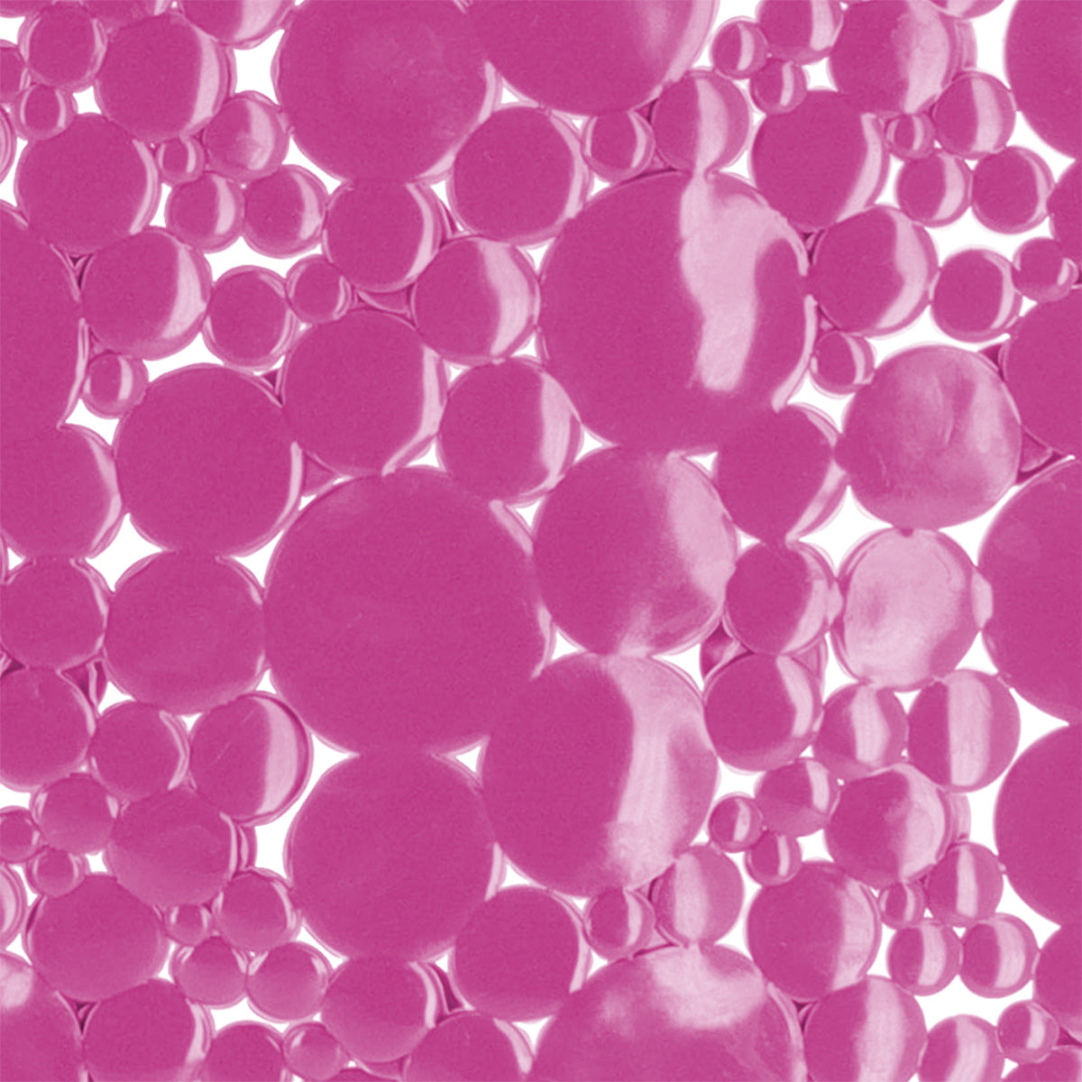 Covoraș de Baie din PVC 69x36 cm cu Bule - Fuchsia
