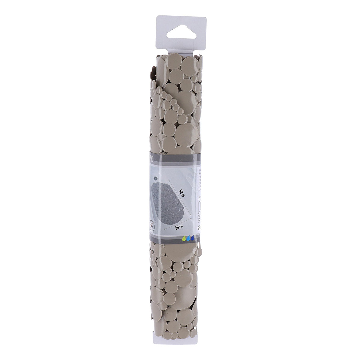 Covoraș de Baie din PVC 69x36 cm cu Bule - Taupe