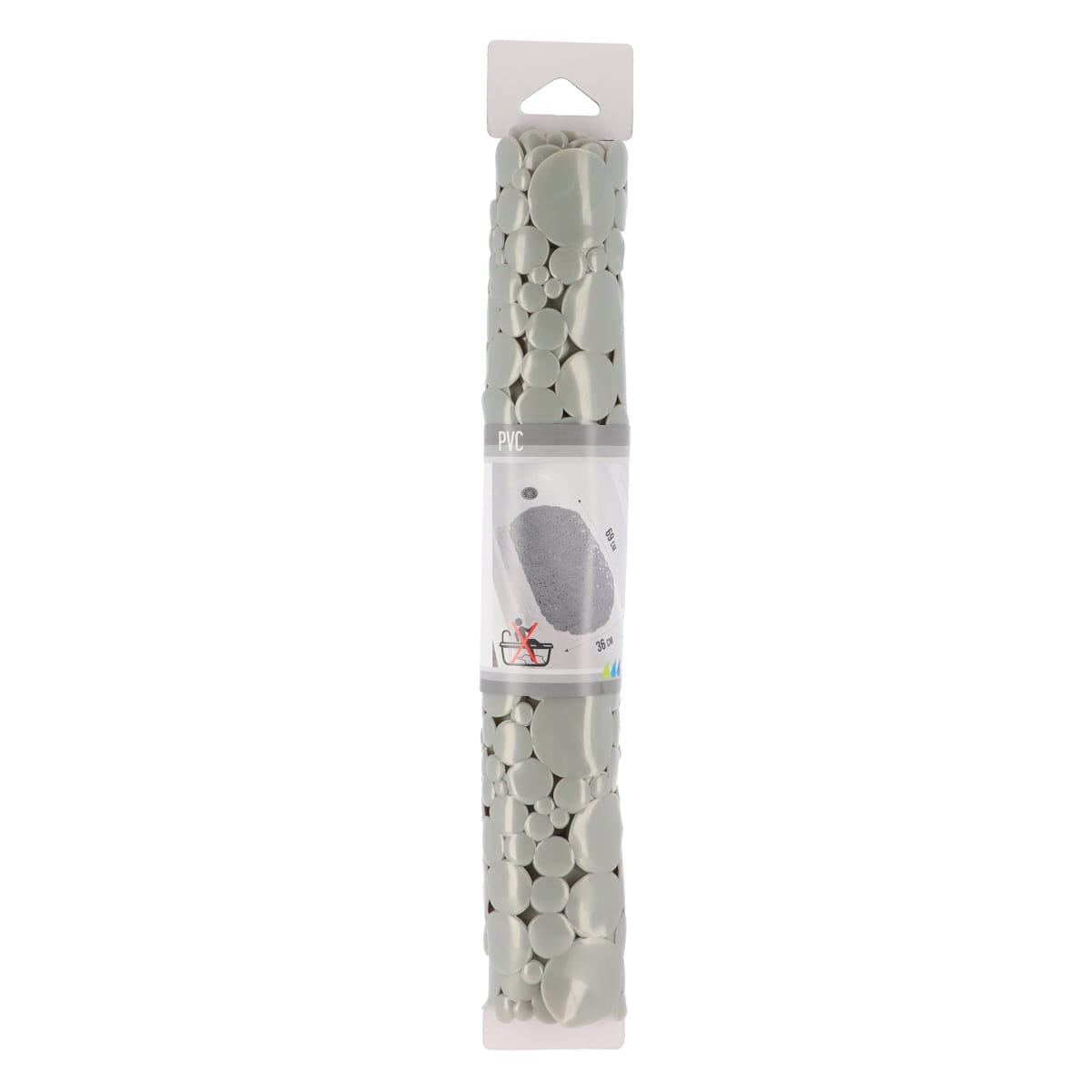 Covoraș de Baie din PVC 69x36 cm cu Bule -  Gri Perlat