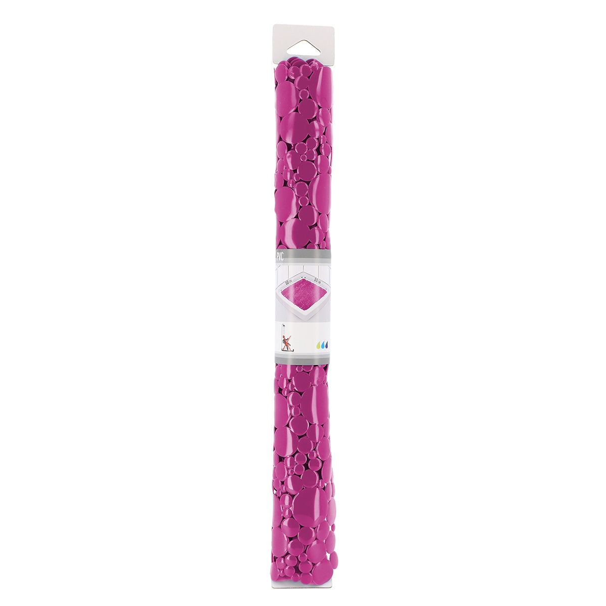 Covoraș de Baie din PVC 50x50 cm cu Bule - Fuchsia