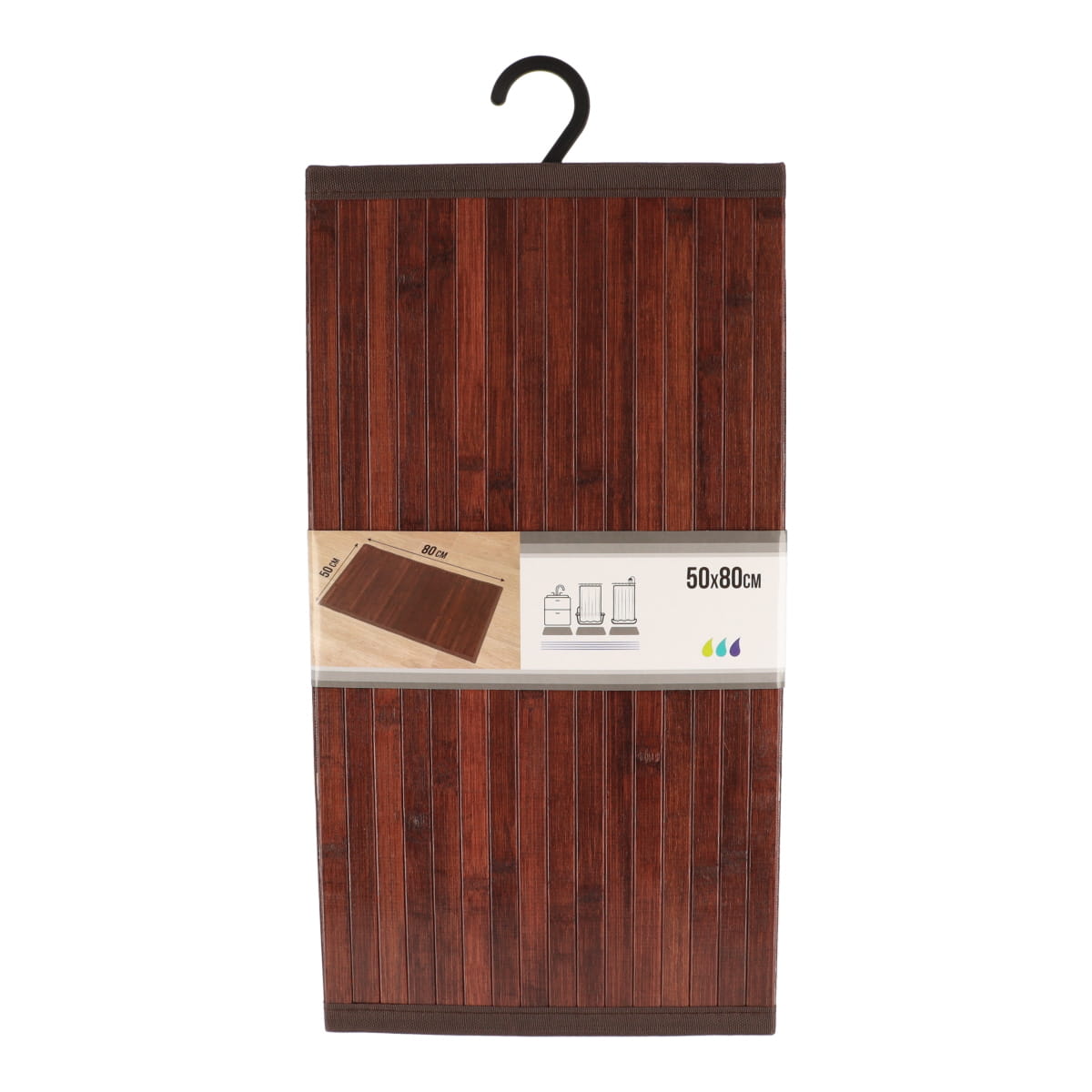 Covoraș din Bambus 50x80 cm – Natural Închis