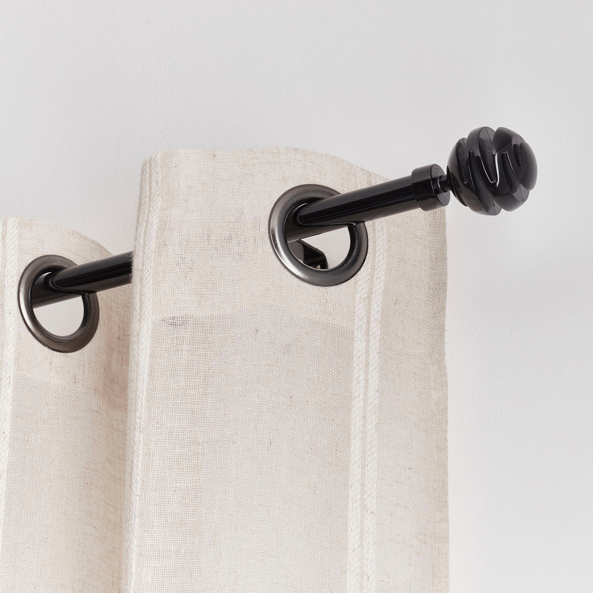 Galerie Extensibilă 210-380 CM Villalouise  - Negru