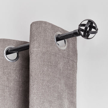 Galerie Extensibilă 120-210 CM Capri - Negru Argintiu