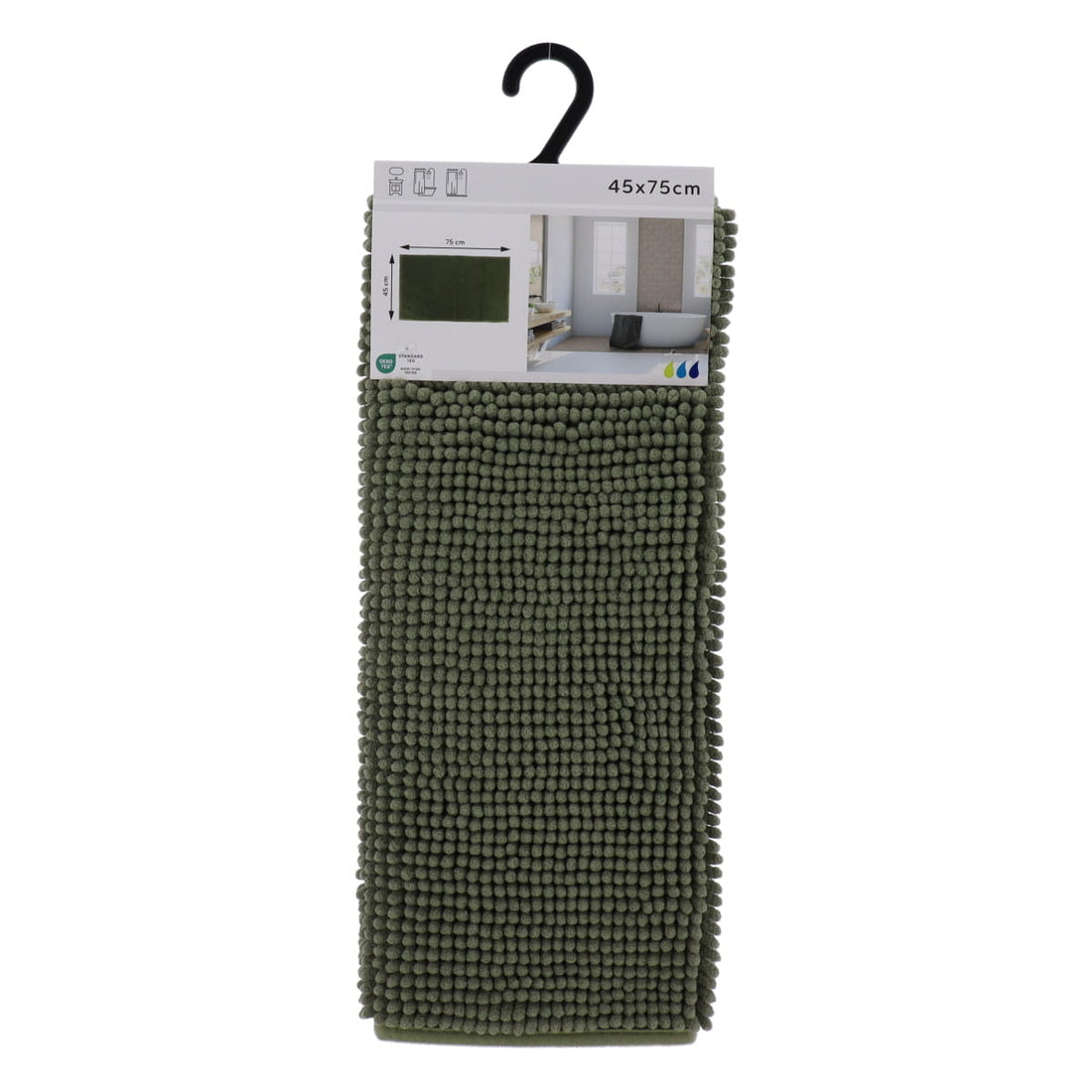 Covoraș Baie Microfibră 45x75 CM - Khaki