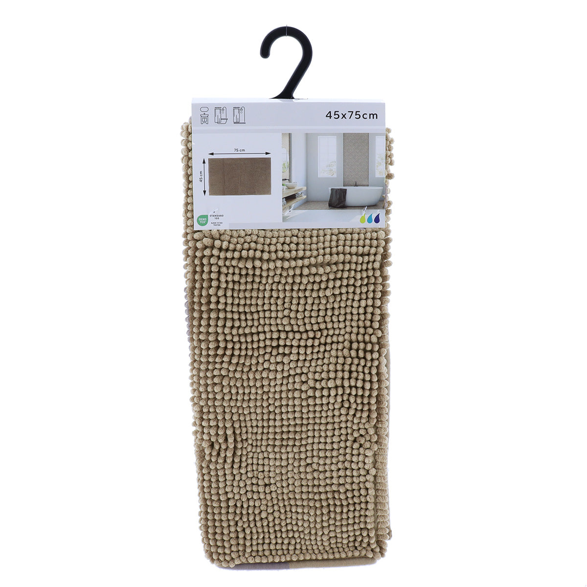Covoraș Baie Microfibră 45x75 CM - Taupe