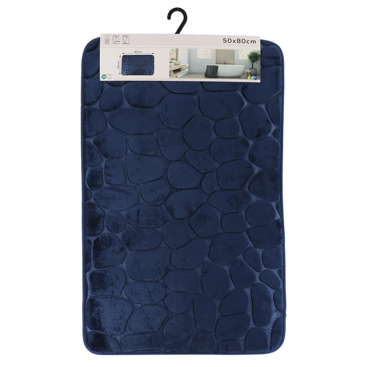 Covoraș Microfibră cu Spumă de Memorie 50x80 CM - Navy Blue